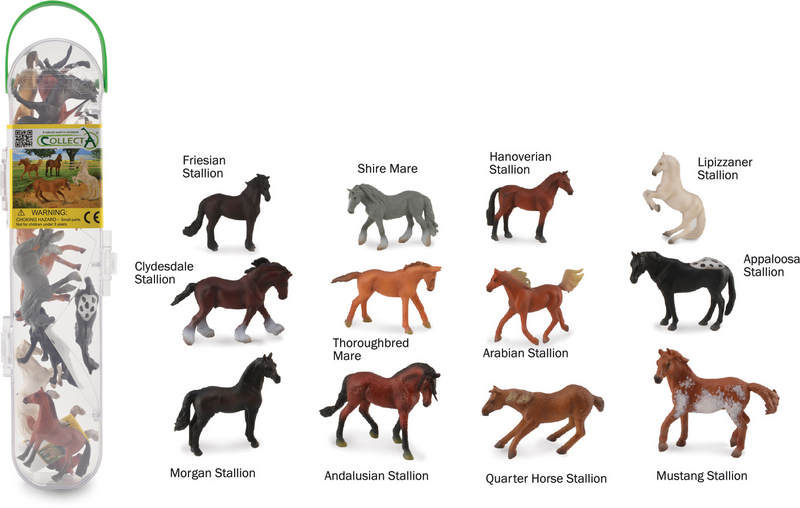 Conjunto de 12 Figuras Cavalos - COLLECTA
