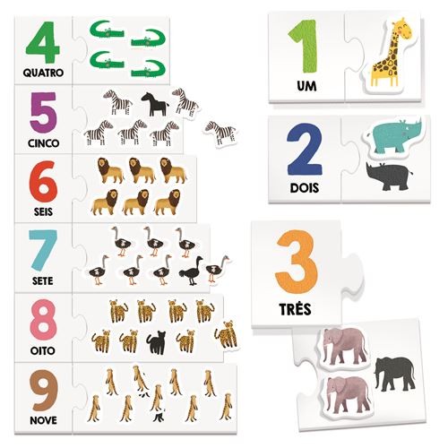 Conto com Números Táteis Montessori - Headu