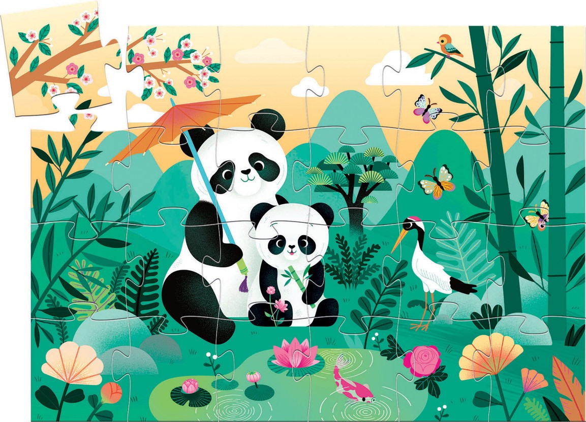 Puzzle Leo o Panda 24pçs - Djeco