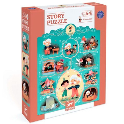 Puzzle Contos: Pinóquio 54pçs - Djeco