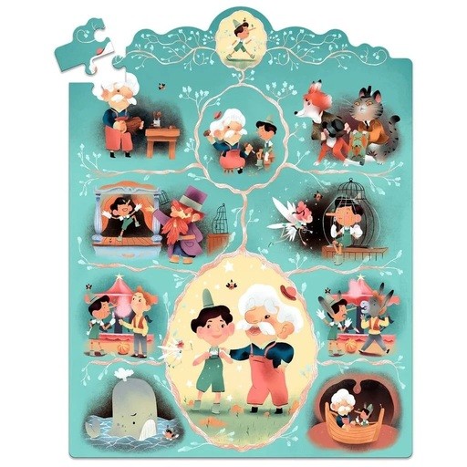 Puzzle Contos: Pinóquio 54pçs - Djeco
