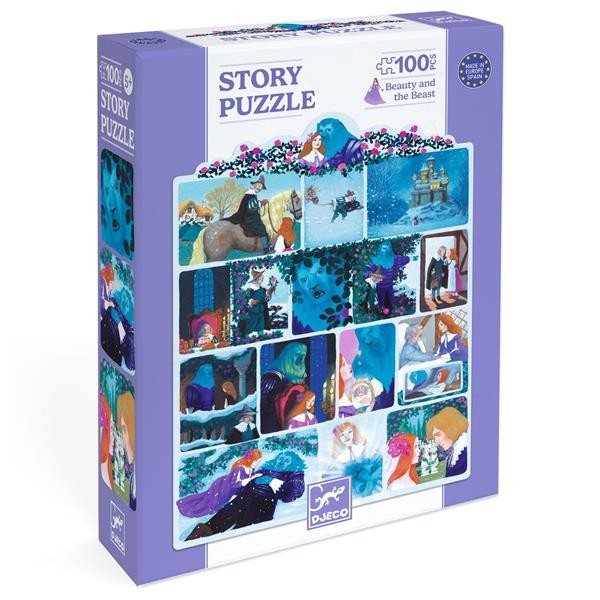 Puzzle Contos: A Bela e o Monstro 100pçs - Djeco