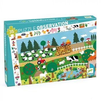 Puzzle de Observação 35pçs: Quinta - Djeco