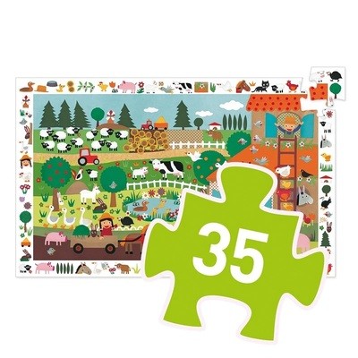 Puzzle de Observação 35pçs: Quinta - Djeco