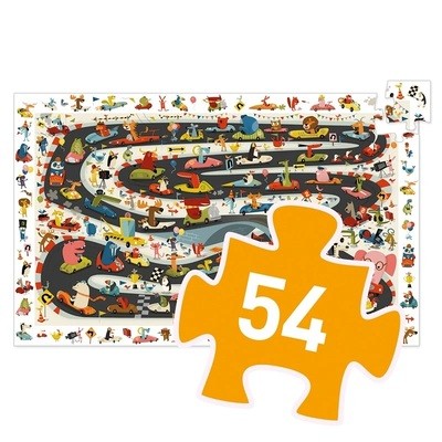 Puzzle de Observação 54pçs: Rally - Djeco