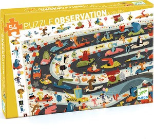 Puzzle de Observação 54pçs: Rally - Djeco