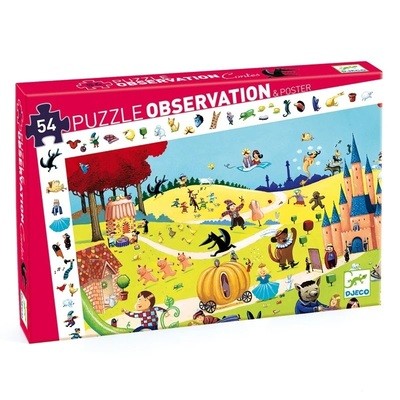 Puzzle de Observação 54pçs: Contos Infantis - Djeco