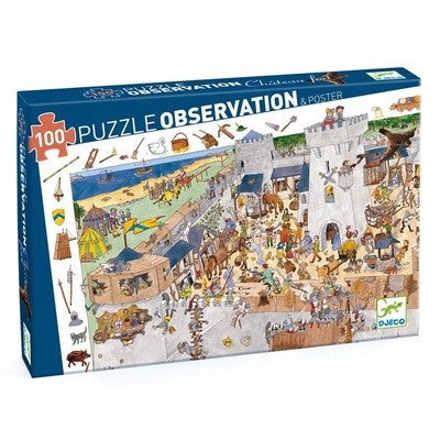 Puzzle de Observação 100pçs: Castelo - Djeco