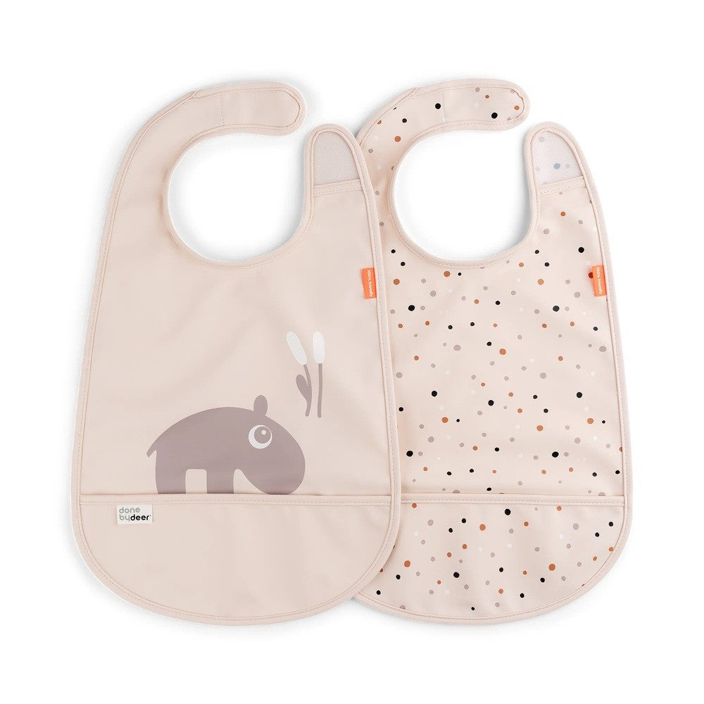 Conjunto de 2 Babetes com Velcro Ozzo Powder - Done by Deer