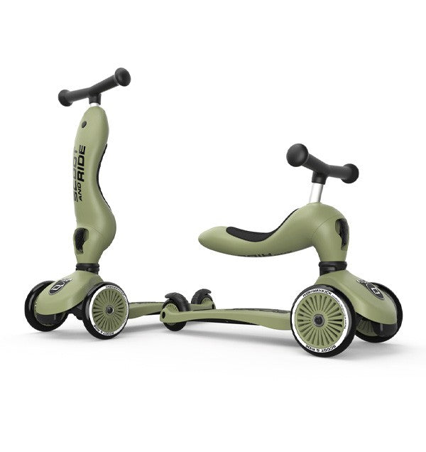 Trotinete Scoot&Ride One Olive 1-5 anos - Highwaykick