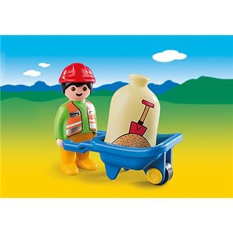 Playmobil 1.2.3 - Trabalhador com Carrinho de mão