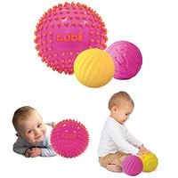 Conjunto 3 Bolas Sensoriais Rosa - Ludi