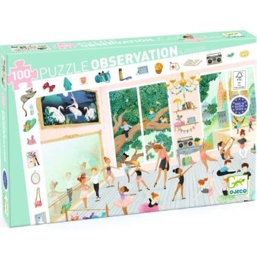 Puzzle de Observação 100pçs: Escola de Dança - Djeco
