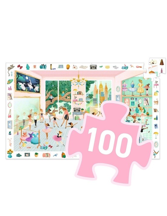 Puzzle de Observação 100pçs: Escola de Dança - Djeco