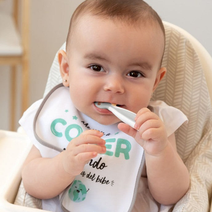Conjunto de 2 Pré Colheres Cinza - Kiokids