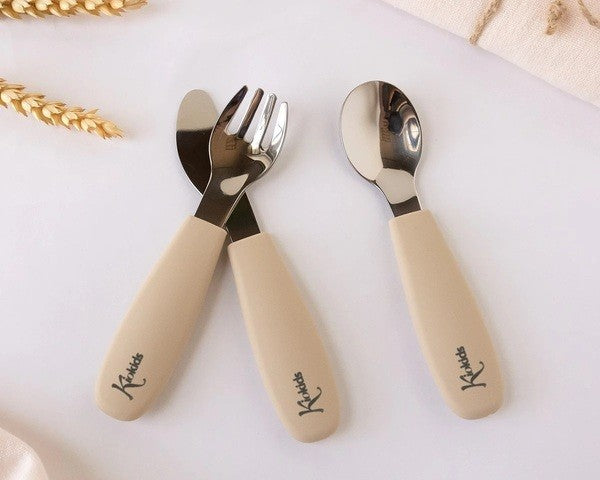 Conjunto de Talheres Inox Beige - Kiokids