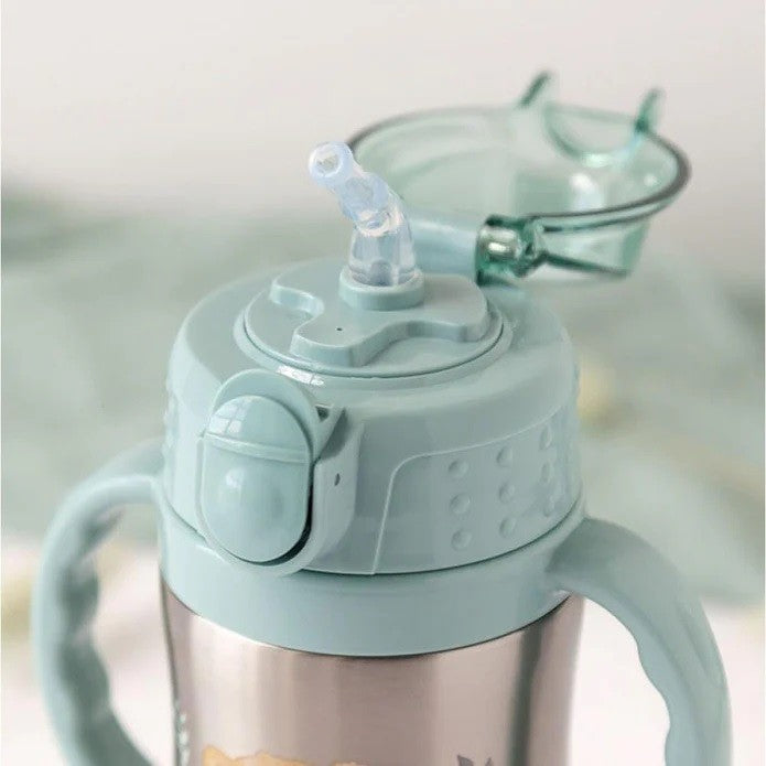 Copo Térmico com Palhinha 280ml Menta - Kiokids