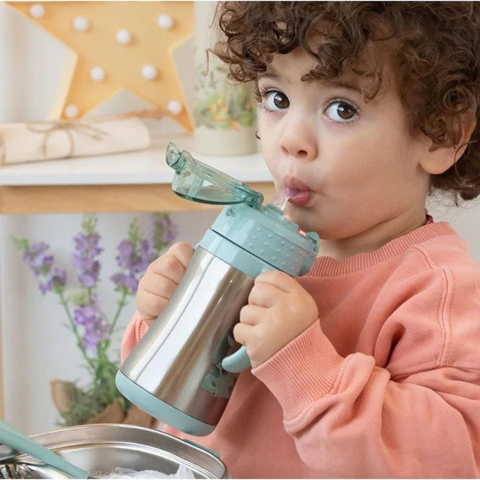 Copo Térmico com Palhinha 280ml Menta - Kiokids