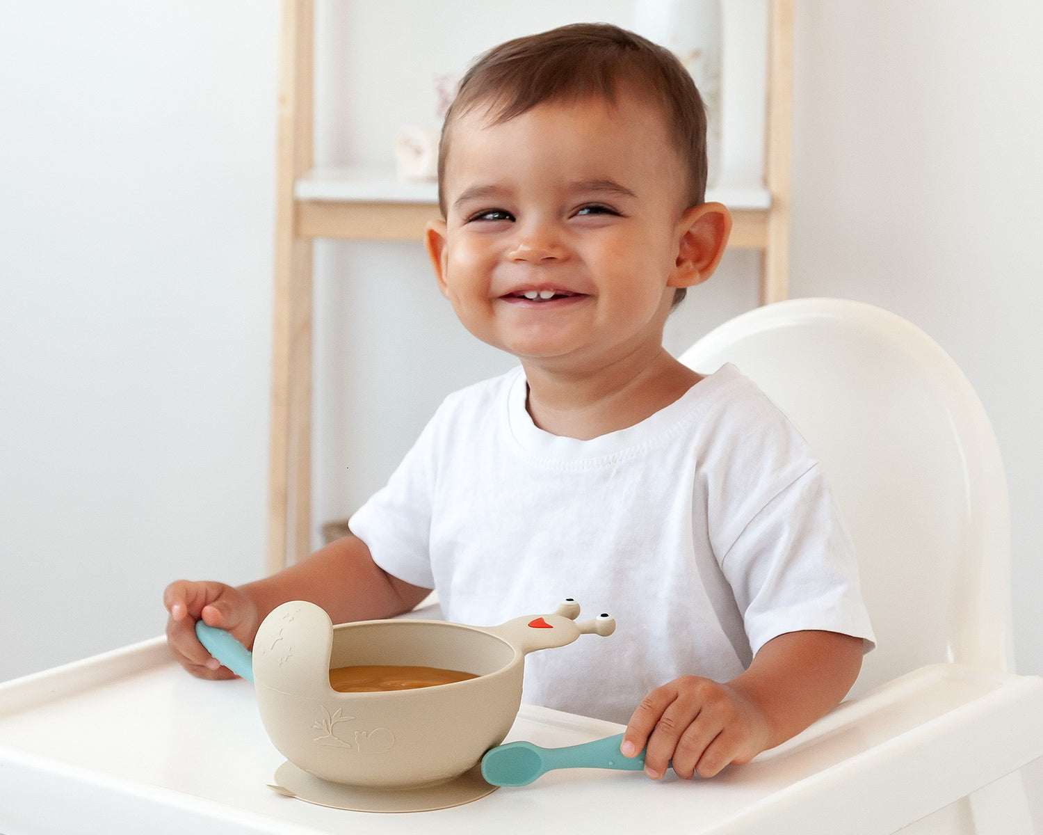 Taça Silicone Caracol Cinza - Kiokids