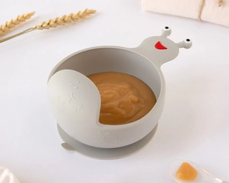Taça Silicone Caracol Cinza - Kiokids