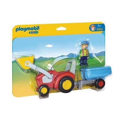 Playmobil 1.2.3 - Trator com Reboque