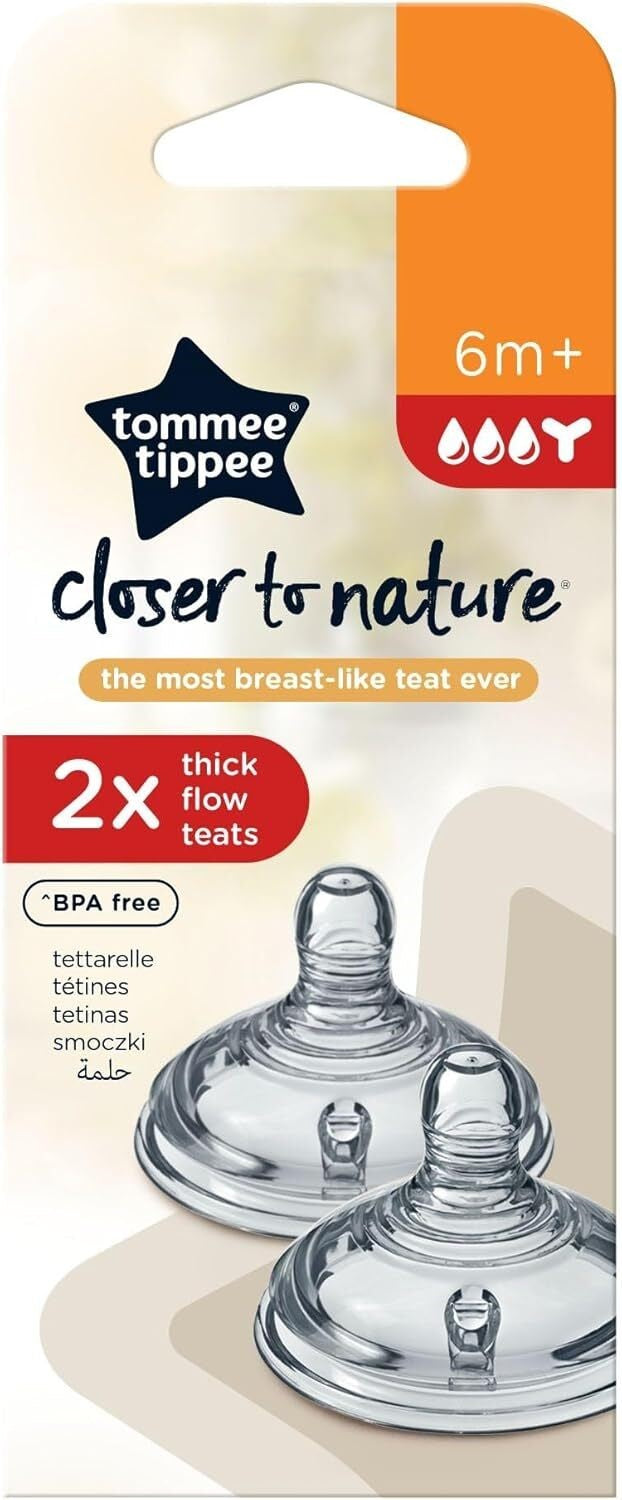 Tommee Tippee 2 Tetinas Closer To Nature Thick Flow ( 6m+)