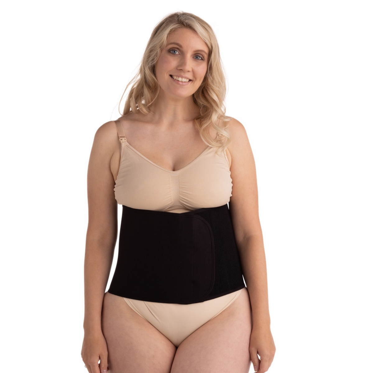 Carriwell - Faixa Pós-Parto Ajustável Algodão Orgânico Preto