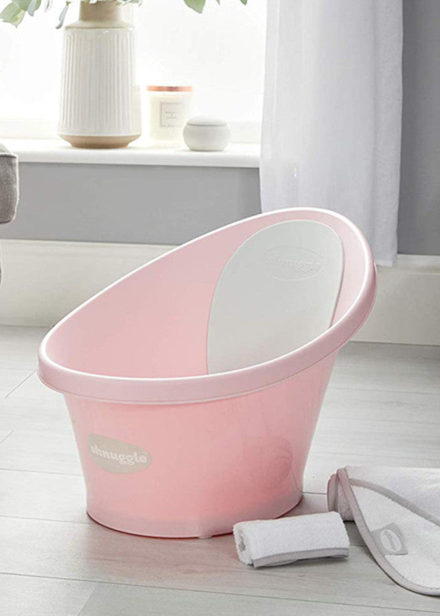 SHNUGGLE BATH | Banheira Rosa com respaldo branco