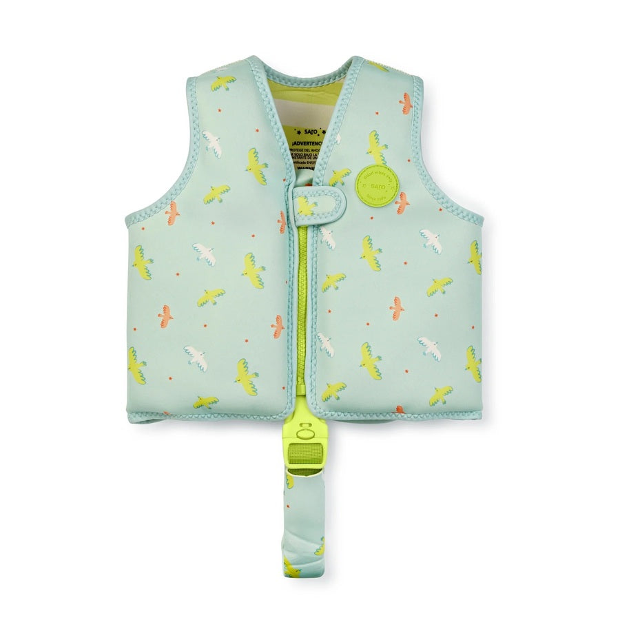 Saro - Colete de Aprendizagem Flutuante Tropicool Mint Tamanho S 1-3 anos