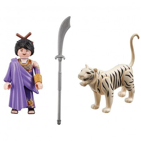 Playmobil Special Plus - Lutadora Asiática com Tigre Branco