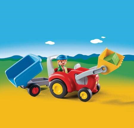 Playmobil 1.2.3 - Trator com Reboque