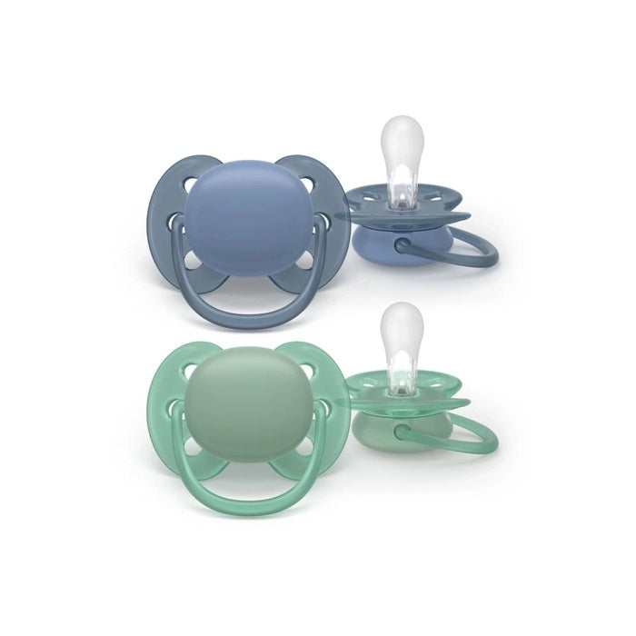 Conjunto de 2 Chuchas Ultra Soft 6-18M Lisas Menino - Philips Avent