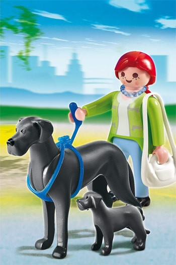 Playmobil City Life - Senhora com cães Gran Danés 4-10