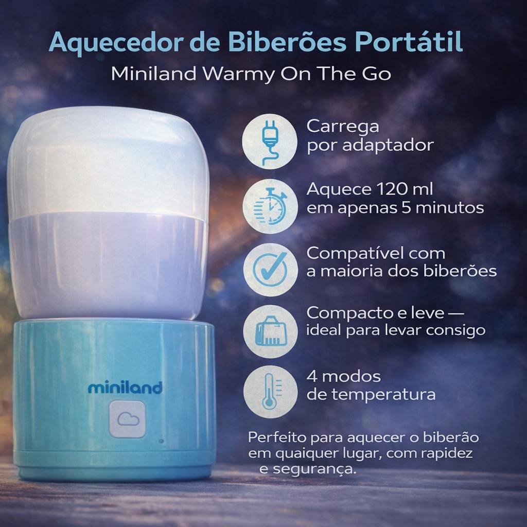 Miniland - Aquecedor Portátil Warmy on The Go