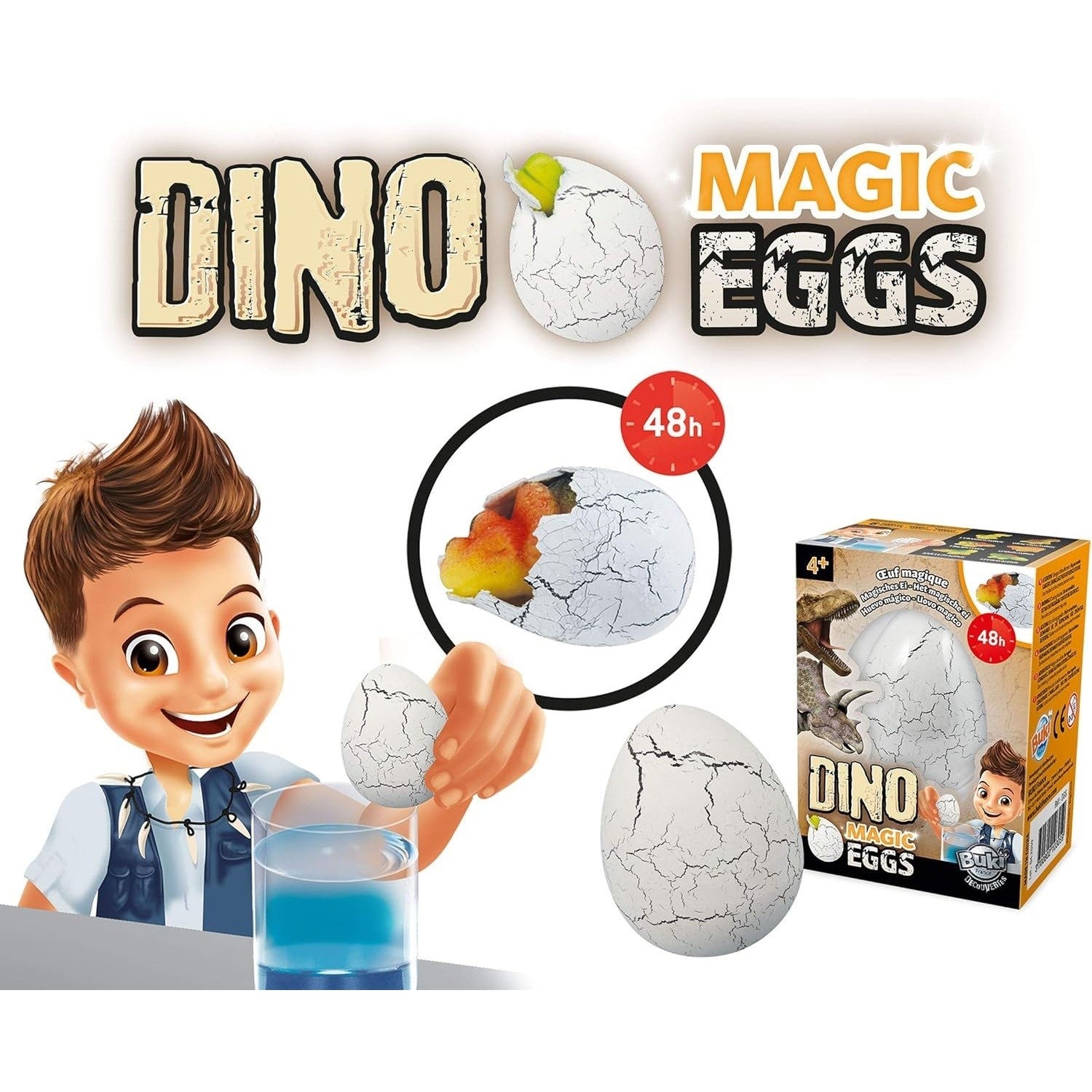 DDPL - Ovo Magico Dino p/Agua 6 cm