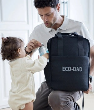 Walking Mum - Mochila com Muda Fraldas XL Eco Dad Black