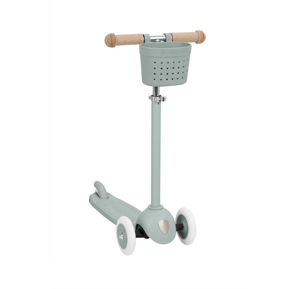 Banwood  - Trotinete Eco Scooter com Cesta Pin&Ride Clay