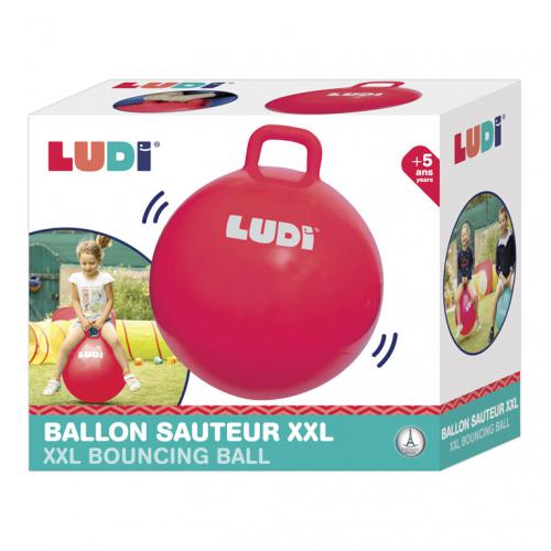 Ludi - Bola Saltitona Anti Derrapante XXL Vermelha