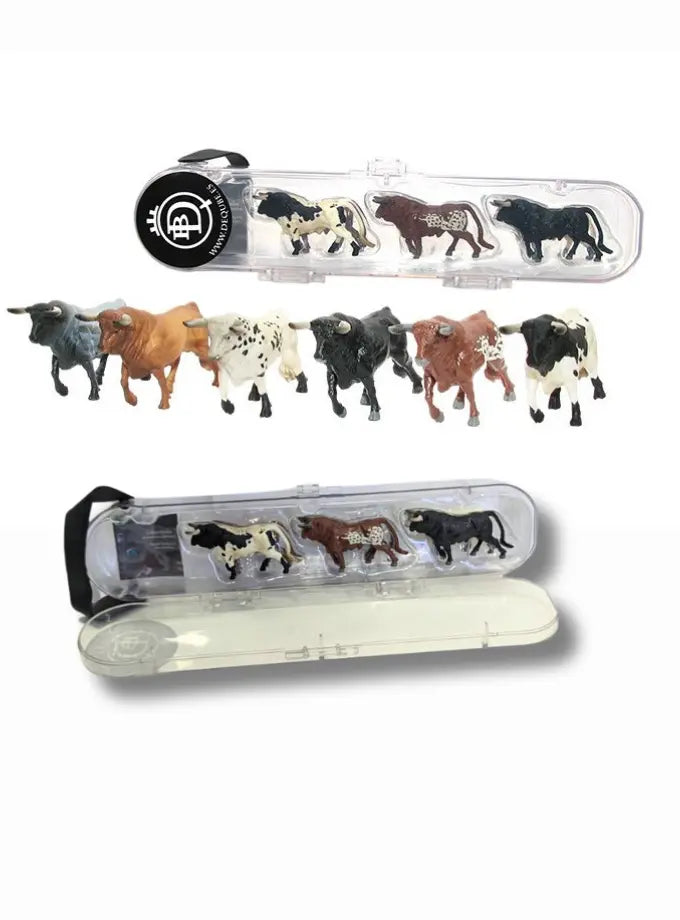 DeQUBE - Conjunto de 6 Mini Figuras Touro