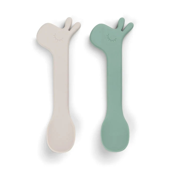 Done by Deer - Conjunto 2 Colheres Silicone Lalee Green