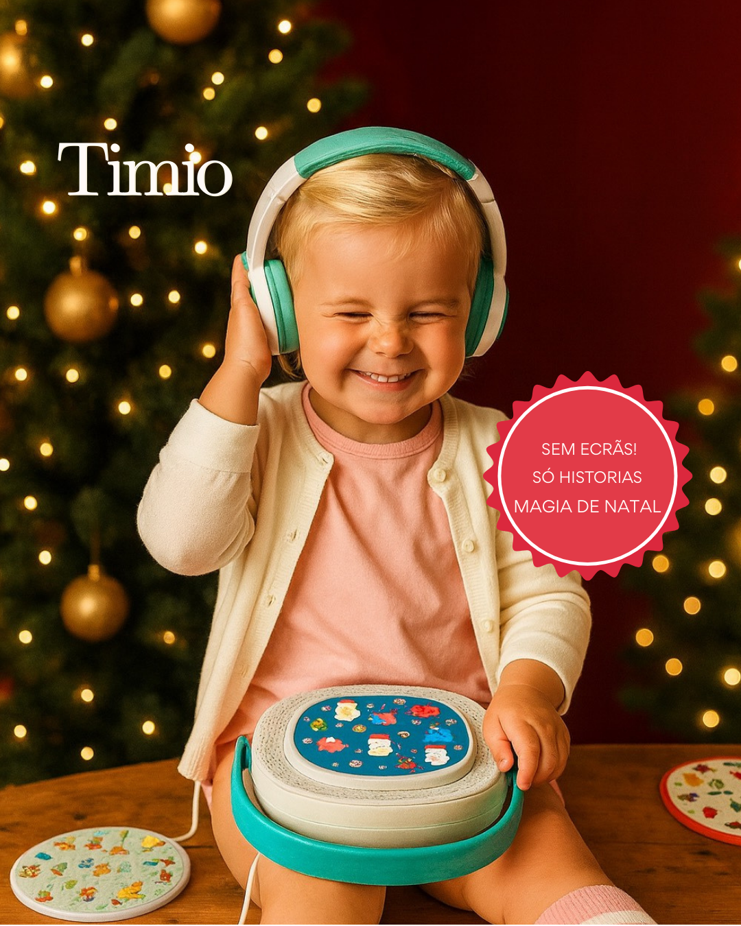 Brinquedo Leitor Timio com 5 Discos - Timio