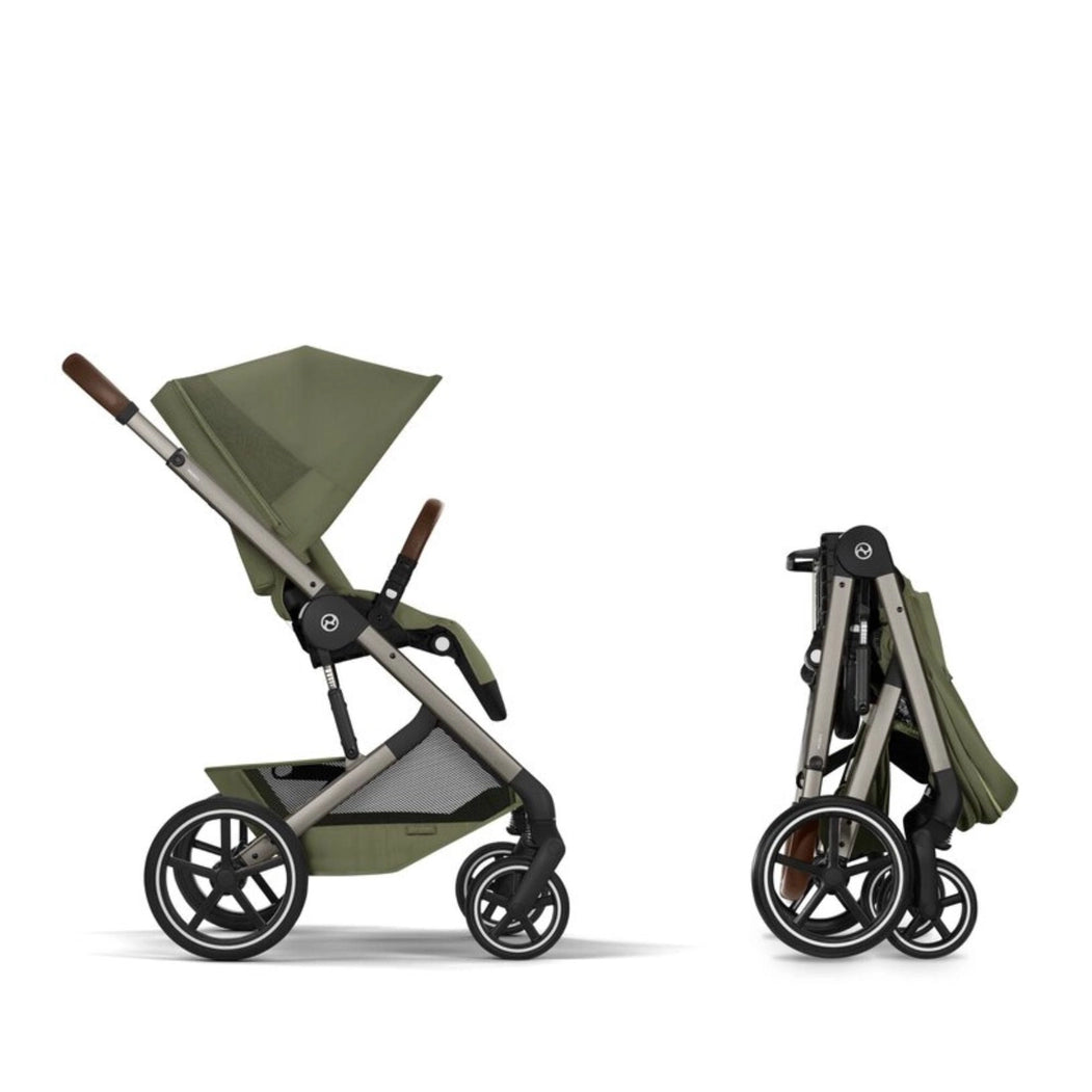 Cybex - Conjunto Duo Balios S Lux Moss Green + Alcofa Dobrável