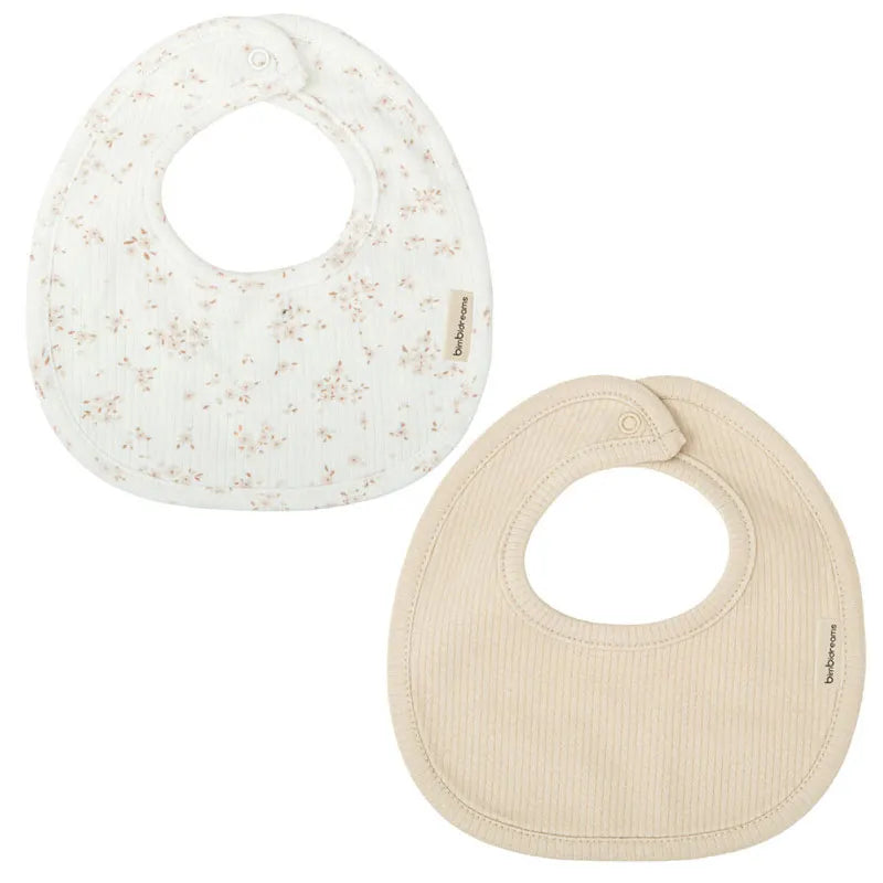 BimbiDreams - Conjunto de 2 Babetes Bandana Anaïs Beige