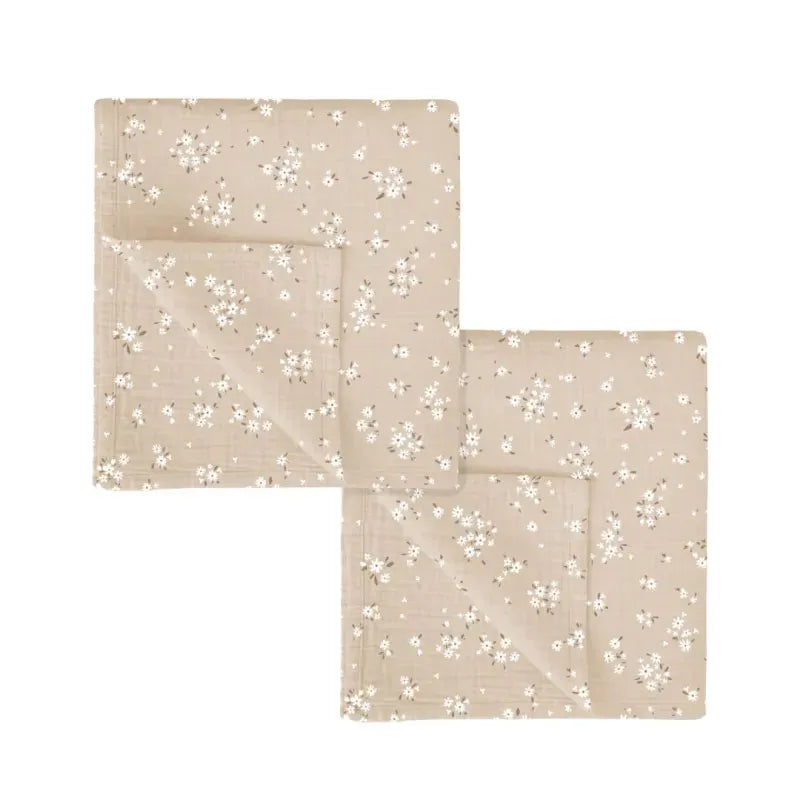 BimbiDreams - Conjunto de 2 Musselines Bambu e Algodão Orgânico 60x60 Anaïs