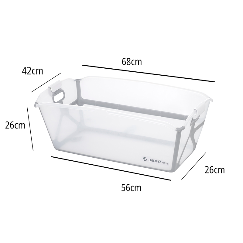 Jané - Conjunto Banheira Dobrável Oásis White + Suporte