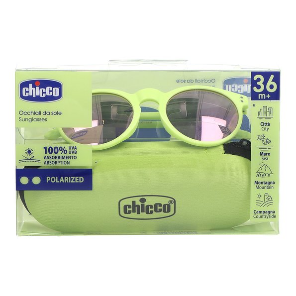 Chicco - Óculos de Sol Espelhados e Lentes Polarizadas Verde 36M+