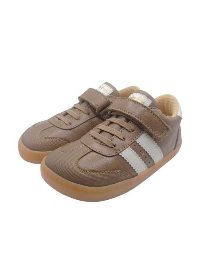 Sapato- Ténis Desportivos Barefoot Tiras Taupe - Chetto