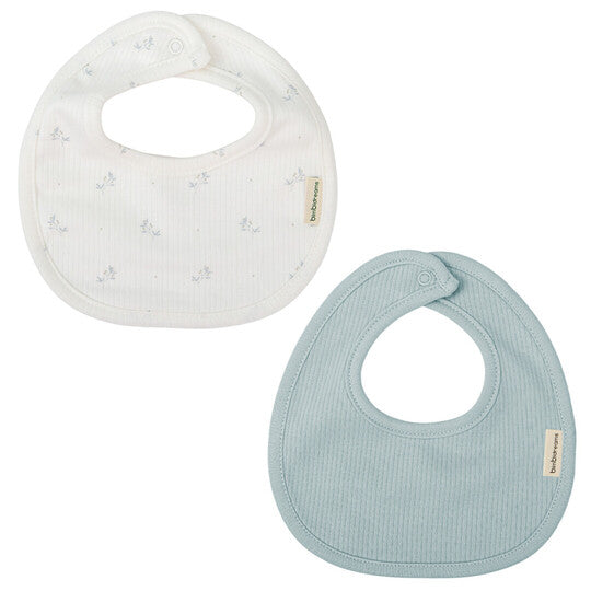 BimbiDreams - Conjunto de 2 Babetes Bandana Éden Azul