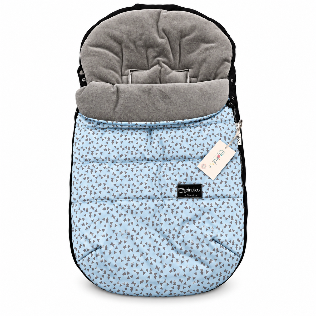 Pirulos - Saco quente para carrinho universal Street Velour - Azul