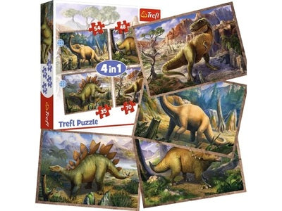 Puzzle 4in1 Dinossauros - Trefl